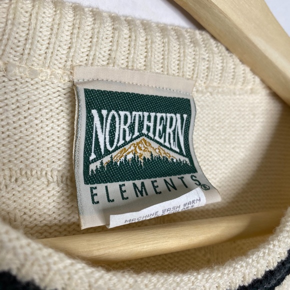 Vintage Knit Wolf Pullover Crewneck Sweater Large - Picture 4 of 10